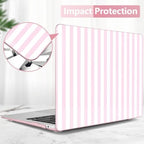 DONGKE Case for MacBook Air 13 Inch (2021-2018 Models A2337 M1/A2179/A1932), Pink & White Stripes Hard Shell Case with Keyboard Protector, Compatible with Retina Display and Touch ID - Image 7