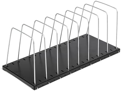 Huron Steel Wire Adjustable Vertical 8-Slot Desk File BinderOrganizer Storage - Image 5