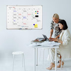 Comix Magnetic Dry Erase Calendar Whiteboard, 36 x 24 Inches Monthly Calendar Dry Erase Board for Wall, Aluminum Frame Planner White Board with Dry Erase Markers, Eraser, Magnets - Image 6