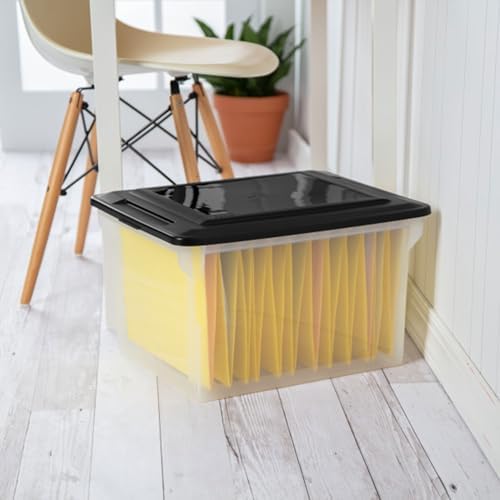 Sterilite File Box Tote with Lids for Letter and Legal Folders, 12-Pack - Image 5