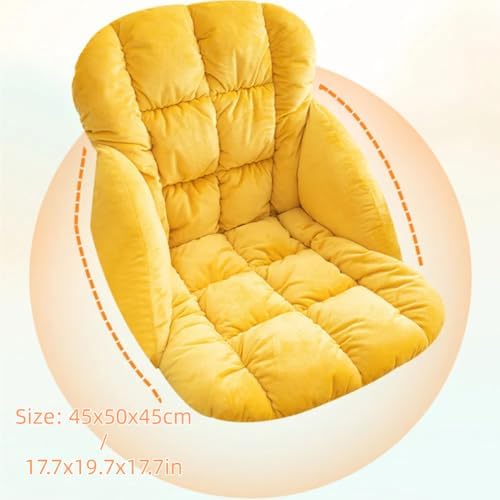 LYFJMUS ﻿Desk Chair Cushion High Back Soft Pink Plush Office Chair Cushion Non-Slip Rocking Seat Pads with Arms for Office Dining Gaming Chairs - Image 2