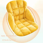 LYFJMUS ﻿Desk Chair Cushion High Back Soft Pink Plush Office Chair Cushion Non-Slip Rocking Seat Pads with Arms for Office Dining Gaming Chairs - Image 2