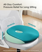 FLORICH Seat Cushion, Memory Foam Cushion for Office Chair, Ergonomic Office Seat Chair Cushion for Relieving Sciatica, Soft & Breathable Car Seat Cushion - Green - Image 7