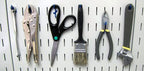 Wall Control KT-100-B BU Slotted Storage Panel Basic Hook Assortment Pegboard and Slotted Tool Board - Blue - Image 3