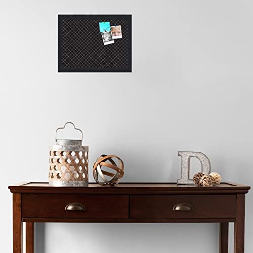 PinPix 16x12 inch Cork Bulletin Board. This Decorative Framed Pin Board Comes with Diamond Pattern in Black Design and Satin Black. Ideal for Home, Office Decor or School (PinPix-120) - Image 3