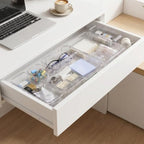 UFORU 14 Pcs Adjustable Clear Drawer Organizer for Makeup Bathroom DIY Desk - Image 6