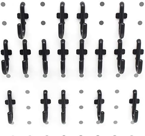 Colorstorm Pegboard Hooks Kit 300 PK Pegboard J Hook Assortment Black Peg Hooks Accessories - Image 4