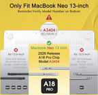 Mektron Case for 2026 MacBook Neo 13-inch A18 Pro chip A3404 Laptop Cover with 13-inch (Diagonal) Liquid Retina Display+ Keyboard Cover+ Screen Protector, Blooming Chrysanthemums - Image 2