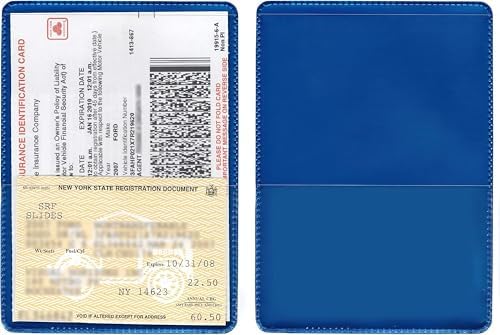 StoreSMART® - Metallic Blue-Back Auto Insurance & ID Card Holders - 500 Pack - RFS20-MB500 by StoreSMART