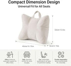 Lumbar Support Pillow for Office Chair and Car Seat, Misty White - Image 4