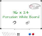 XBoard Porcelain Magnetic Dry Erase Board 36 x 24 Inches by XBoard