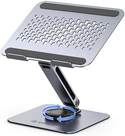 ORICO Adjustable Laptop Stand with 360° Rotating Base, Aluminum ST10-Silver by ORICO