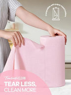 Fantasticlean Microfiber Cleaning Cloth Roll- 18'' x 12'', 36 Sheets (Pink) - Image 2