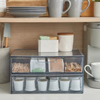 STORi STAX Plastic Stackable Organizer Drawers (Set of 2) Classic Grey | 12.5" Wide | Set Includes One Open Drawer & One Divided Drawer | Organize Office Desk Accessories & Sort Paper | Made in USA - Image 5