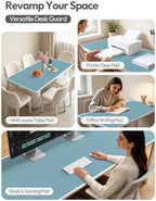 YSAGi Leather Desk Protector, Office Mat, Large Mouse Mat, Non-Slip PU Leather Blotter, Laptop Desk Mat, Waterproof Writing Pad for Office and Home(Aquamarine, 55" x 17.2") - Image 7