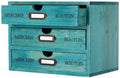 Small Wooden Drawers Wooden Box with Drawer Blue by PACKGILO
