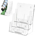 3-Tier Brochure Holder 8.5x11, Desktop Literature & File Organizer, 2-Pack by Argvey
