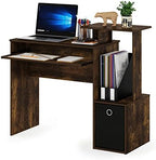 Furinno Econ Computer Writing Desk, Amber Pine/Black by Furinno-FitsYourSpaceFitsYourBudget