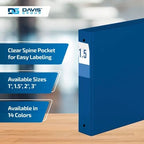 Premium Economy 3-Ring Binder, Spine Label, 1.5" Round Rings Royal Blue 6Pk - Image 4