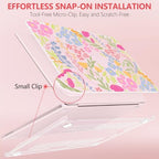 for MacBook Neo 13 inch Case 2026 (Model A3404, A18 Pro) Precision Fit & Scratch Unique Design Hard Shell, Keyboard Cover, Trackpad Protector, 2 OTG Adapter, for Women Cute, Spring Floral - Image 3
