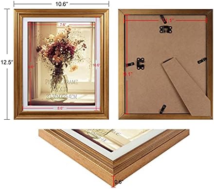 MEBRUDY 8x10 Picture Frames with Mat, Gold Photo Frames Set for Wall or Tabletop Display, 6 Pack - Image 6