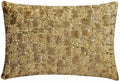 The HomeCentric Gold 12"x24" (30x60 cm) Lumbar Pillow Cover, Velvet Sequins & Animal Oblong Pillow, Animal Pattern Modern Style - Gold Beast by TheHomeCentric