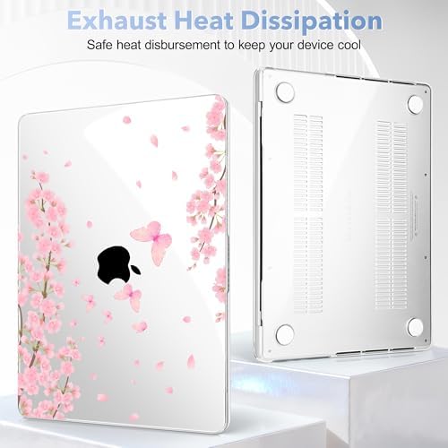 May Chen for 2026 MacBook Pro 14-inch M5 M4 M3 M2 M1 Pro/Max Chip, Release 2026 2025-2021, Model A3427 A3426 A3434 A3112 A3401 A3185, Plastic Hard Shell with Keyboard Cover, Cherry Blossom - Image 4