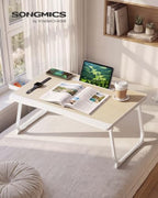 SONGMICS Foldable Lap Desk, Portable Bed Desk Table Tray w/Cup Holder Tray - Image 2
