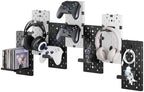 PEGZONE Controller and Headphone Holder Wall Mount, 7pcs, Black & White by Pegzone