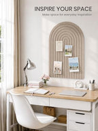 Large Arched Felt Bulletin Board 35.4''×23.6'', Taupe - Image 6