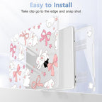 4-in-1 Hard Case for MacBook Neo 13 (A3404), Rabbits & Stars & Bows - Image 5