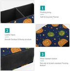 File Organizer Horror Triangle Smile Pumpkin Stars Circle Dots Pen‑Slot Sturdy Pouch,Classroom with Desk‑Accessory - Image 7