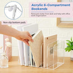 Suzile Clear Acrylic Magazine File Holder, Classic, 10.5 x 6.9 x 6.3 Inch - Image 3