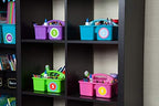 Teacher Created Resources Lime Portable Plastic Storage Caddy 6-Pack for Classrooms, Kids Room, and Office Organization, 3 Compartment - Image 2
