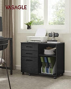 VASAGLE 3-Drawer Lateral File Cabinet, Home Office Printer Stand - Image 2