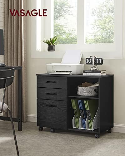 VASAGLE 3-Drawer Lateral File Cabinet, Home Office Printer Stand - Image 2
