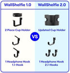 WallShelfie Bedside Wall Organizer & Dorm Decor for Dorm Room - 2.0, Black - Image 4