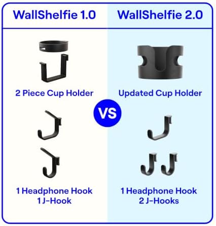 WallShelfie Bedside Wall Organizer & Dorm Decor for Dorm Room - 2.0, Black - Image 4