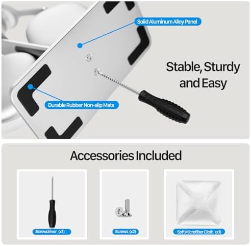 Headphone Stand for AirPods Max 2 & 1 Auto Sleep Mode, Silver - Image 6
