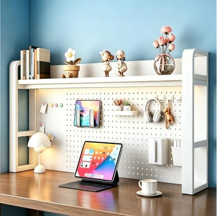Desk Shelf Organizer with Pegboard & 31-Piece Accessory Kit by Unknown