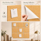 Felt Bulletin Board Tiles, Cork Board Alternative, 48 x 36 in - Image 3