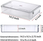 BTSKY 2 Pack Plastic Storage Containers with Lids, Portable Project Case Document Organizer Stackable Plastic File Storage Box for A4 File Paper Documents Scrapbook Art Supplies&Crafts(Big, White) - Image 3