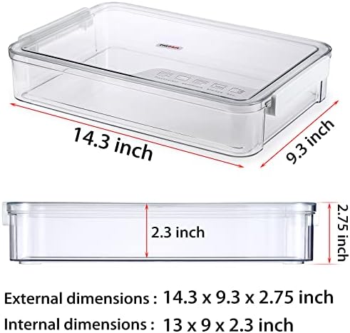 BTSKY 2 Pack Plastic Storage Containers with Lids, Portable Project Case Document Organizer Stackable Plastic File Storage Box for A4 File Paper Documents Scrapbook Art Supplies&Crafts(Big, White) - Image 3