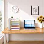 OPNICE Desk Organizer, 5-Tier Paper Organizer Letter Tray, Gold - Image 7