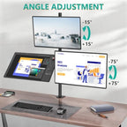 WALI Tall Triple Monitor Mount for 13-27 inch Computer Screens, up to 22lbs - Image 3