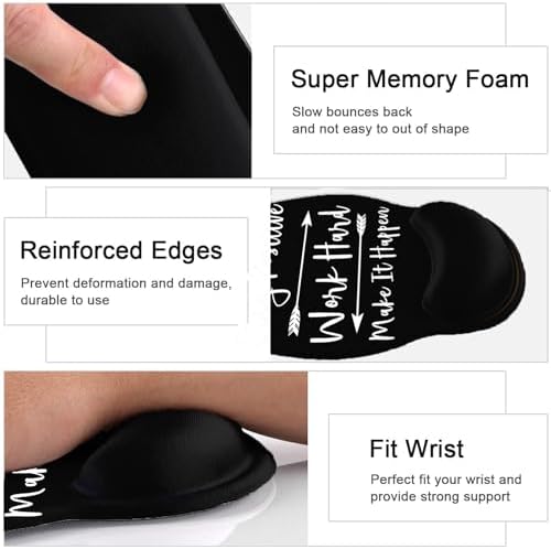 Large Desk Mat, Mouse Pad with Wrist Support, Keyboard Wrist Rest Set - Image 6
