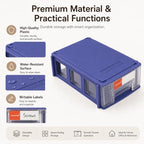 16 Pack Stackable Desk Organizer Drawers for Craft Storage Blue - Image 4