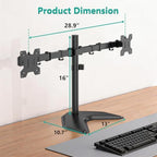 WALI Freestanding Dual Monitor Stand for 13-27 inch Screens, 22 lbs per Arm - Image 4