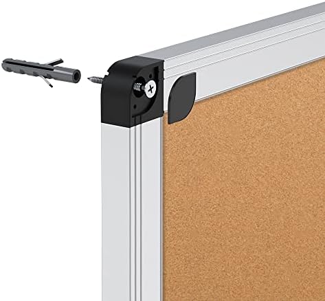 VIZ-PRO Cork Notice Board, 36 X 24 Inches, Silver Aluminium Frame - Image 4