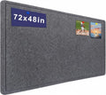 Large Bulletin Board 72" x 48" Felt Cork Board - Decor Pin Board, Dark Gray by Hrrtyueg